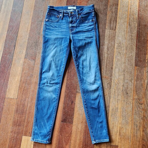 Madewell 9" High-Rise Button Fly Skinny Jeans Size 26 - Picture 3 of 16